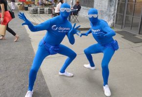 degewo Morphsuit Promotion - Künstler im Einsatz