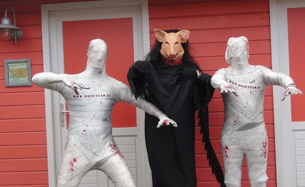 Das Basicteam im Einsatz - bedruckte Morphsuits