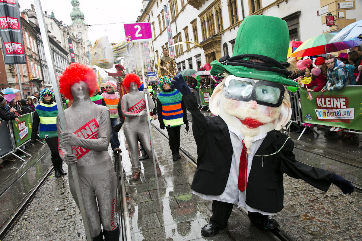 Morphsuits der Kleinen Zeitung im Einsatz