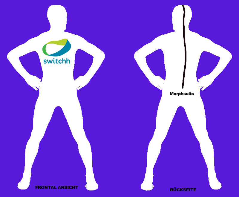 Druckvorschau des bedruckten Morphsuits