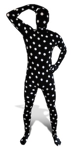 Schwarz weiß gepunkteter Morphsuit