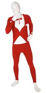Roter Tuxedo bei Morphsuit Promotion